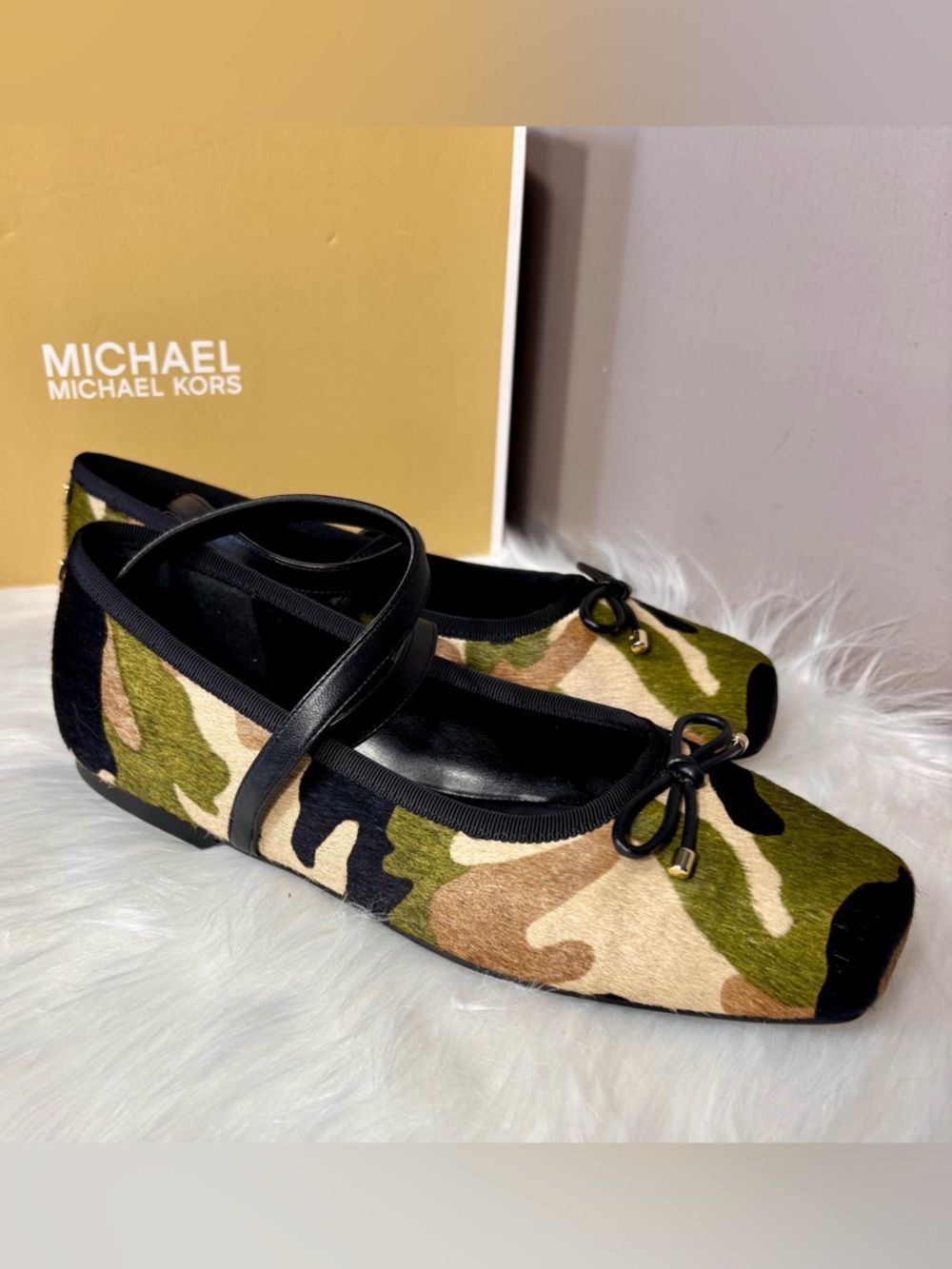 MICHAEL MK NIB Camouflage Ballet Flats - Picture 6 of 10